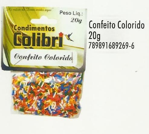 Confeito colorido 20g