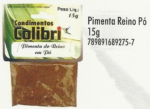 Pimenta reino pó 15g