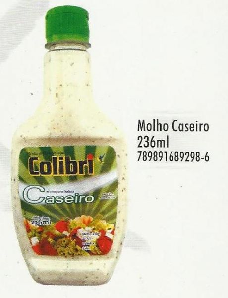 Molho caseiro 236 ml